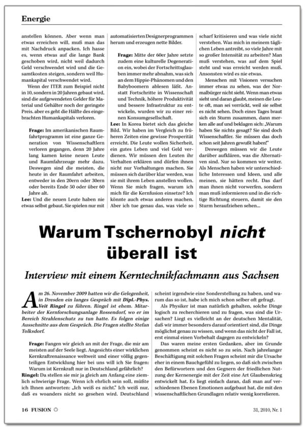 FUSION-Ausgabe 01/2010 - INHALT 3