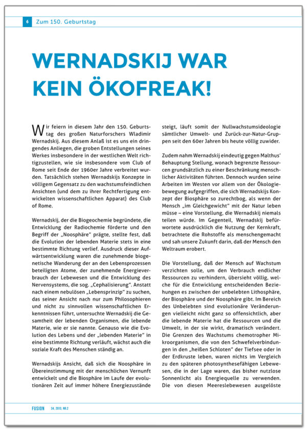 FUSION-Ausgabe 02/2013 - INHALT 2