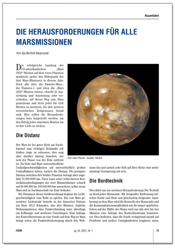 FUSION-Ausgabe 01/2021 - INHALT 3