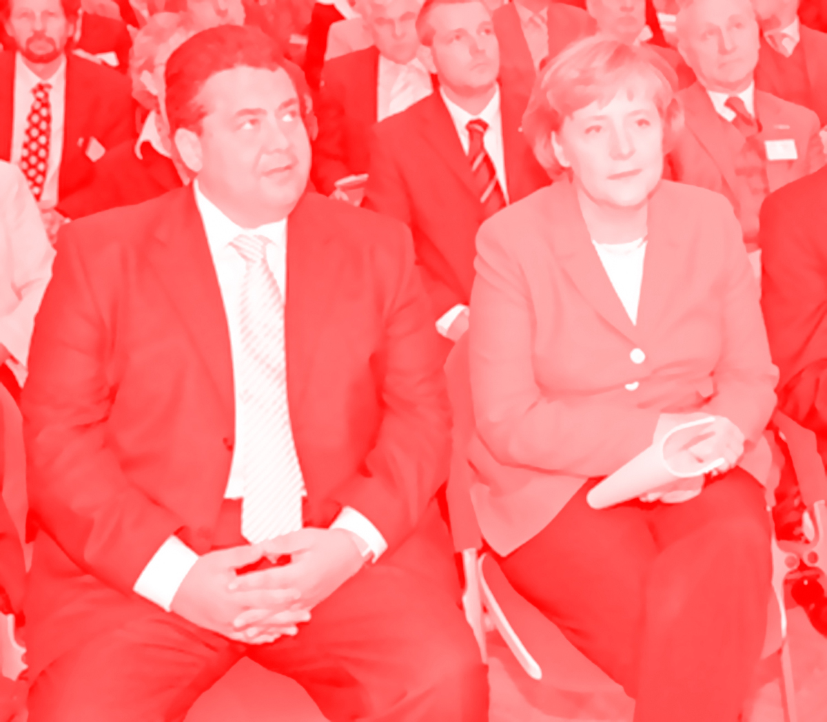 Siegmar Gabriel und Angela Merkel